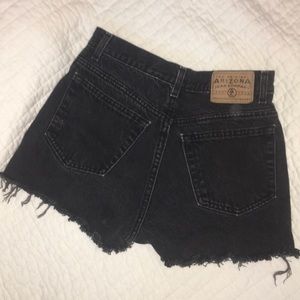 Vintage Black Distressed Arizona Jean Shorts